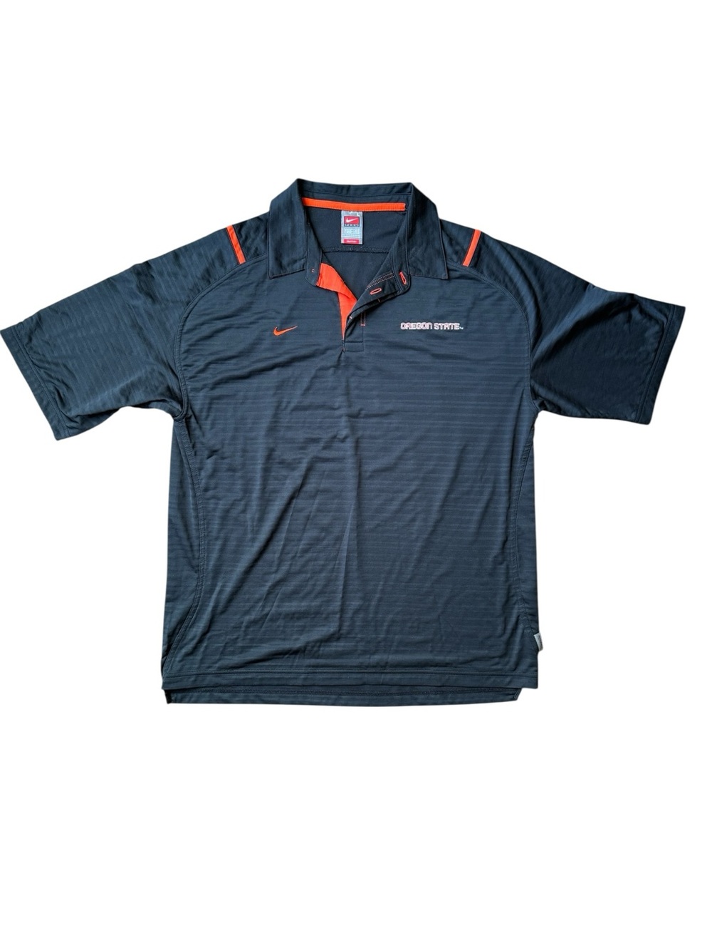 Nike Dri- Fit OSU Polo Shirt Men's L Authentic Golf Shirt Oregon State Beavers